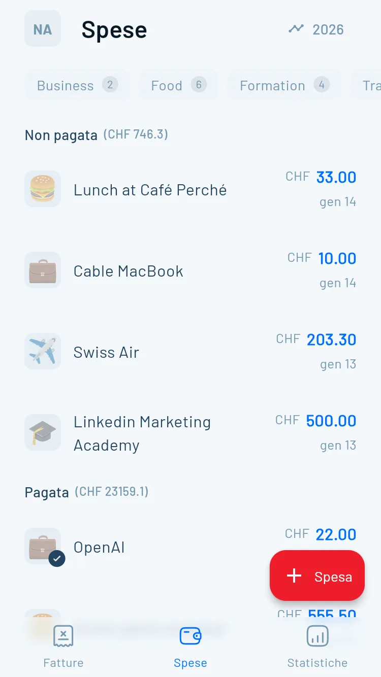 Scansione Spese Magic Heidi su Android