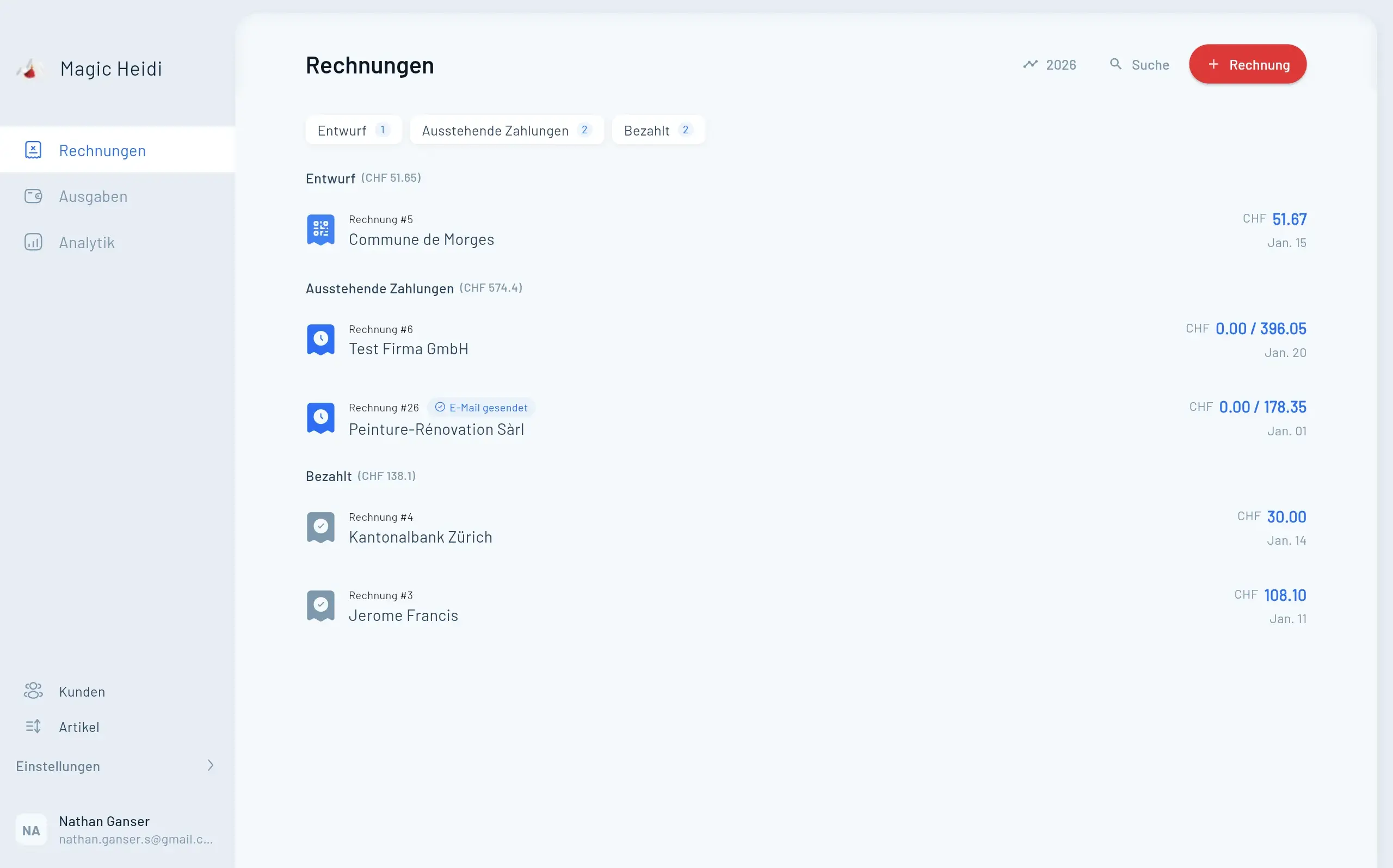 Magic Heidi Kundenverwaltung