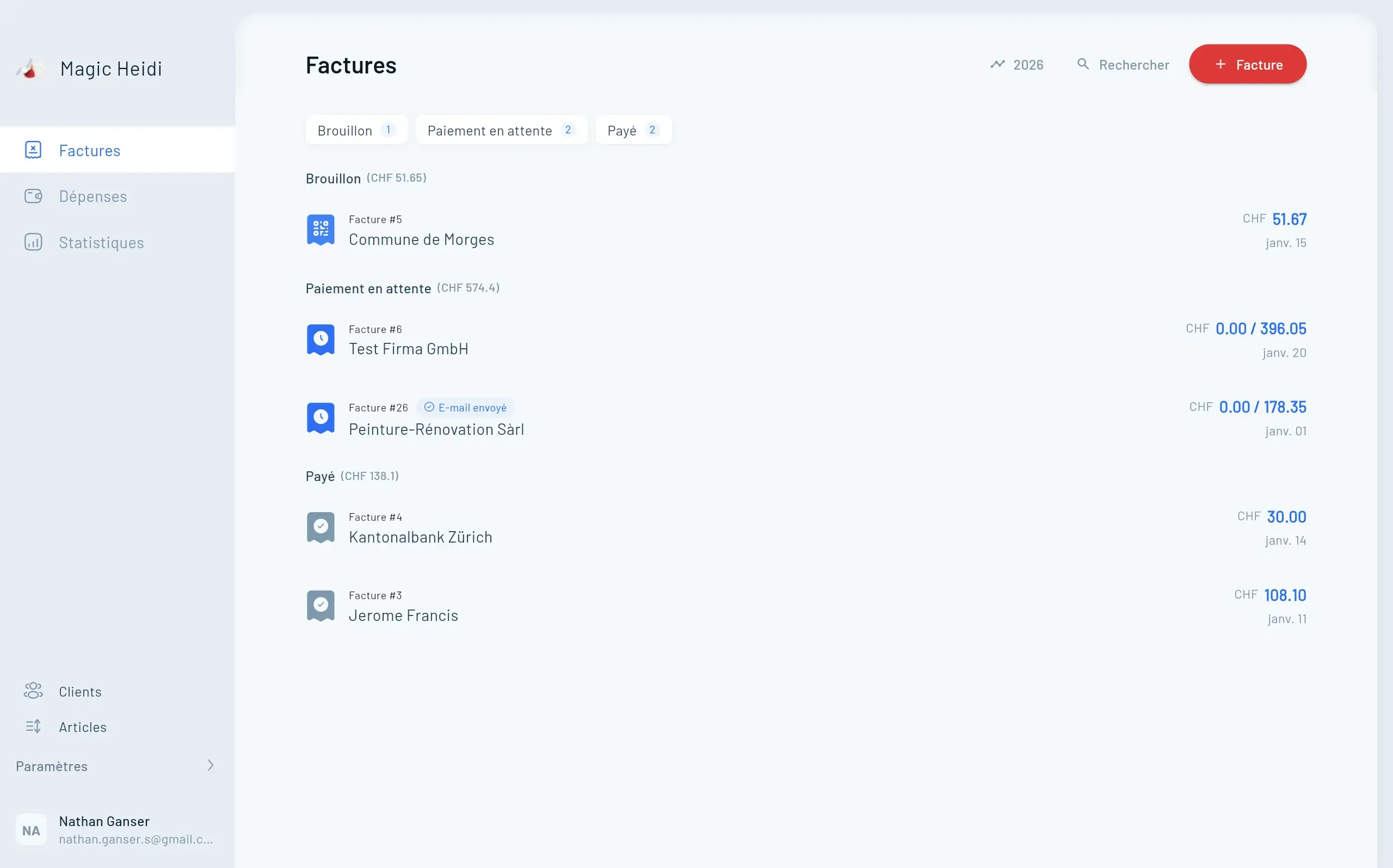 Création de Devis Magic Heidi