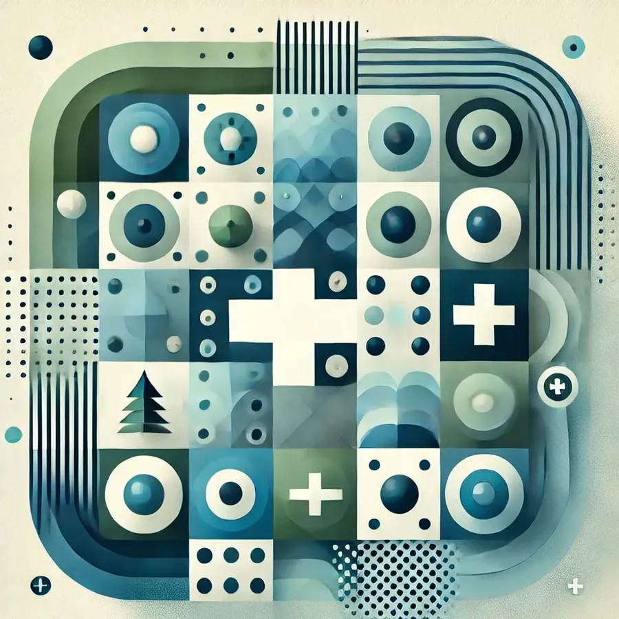 DALL·E 2024-11-05 15.17.32 - A square, abstract illustration representing tax depreciation options for self-employed individuals in Switzerland. Use soft, layered geometric shapes.webp